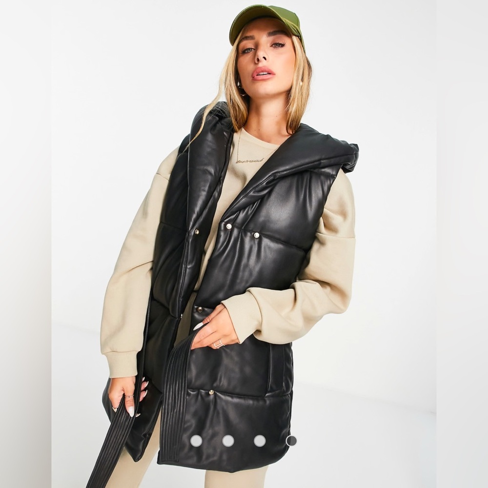 River Island faux leather vest NWT